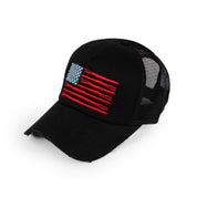 Distressed American Flag - Black
